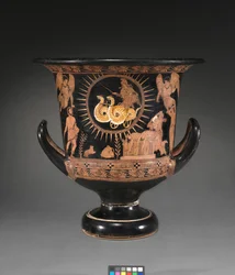 Detail van een roodfiguren lekythos