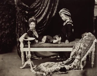 Prins Arthur en Prins Alfred in het Kostuum van Sikh Prinsen, Osborne