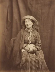 Vrouw met een dode vogel, Surrey County Asylum, ca. 1855