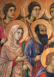 Maestà van Duccio Altaarstuk in Kathedraal van Siena, (detail)