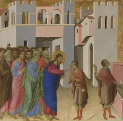 De genezing van de blindgeborene, ca. 1308-1311