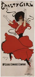 Poster voor de musical comedy A Gaiety Girl door Sidney Jones, 1894