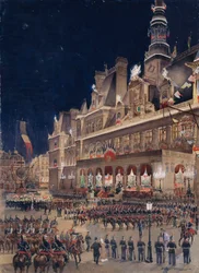 Ontvangst van de Russische admiraal Avellan in het stadhuis op 19 oktober
