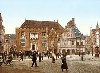 Stadhuis op de Grote Markt, Haarlem, Nederland