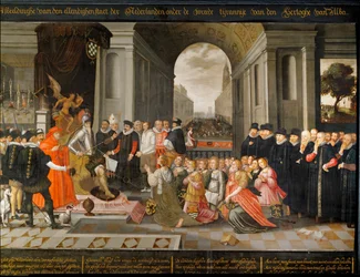 Allegorie op het schrikbewind van de hertog van Alba tijdens de Nederlandse Onafhankelijkheidsoorlog