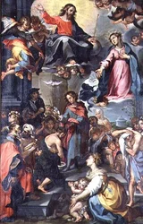 Doop van Christus, in de stijl van Barocci
