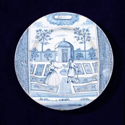 Delfts bord met de maand april