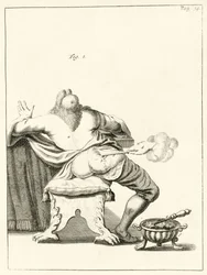 Een zweer lanceren op de bil, uit Exercitationes Practicae circa Medendi Methodum door Frederik Dekkers, 1694