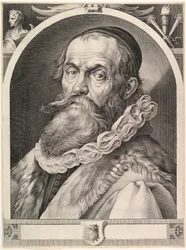 Portret van Hendrick Goltzius, pub. 1617