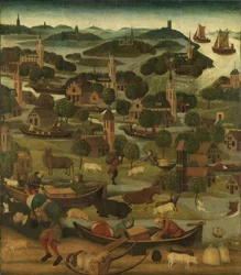 Sint-Elisabethsvloed door Meester van de Heilige Elisabeth-panelen ca. 1490-5