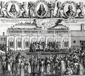 De onthoofding van koning Karel I (1600-49), 1649
