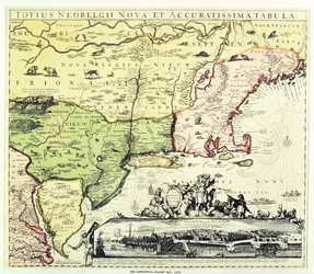 De Restitutio-Allardt Kaart van Nieuw Amsterdam, gegraveerd en uitgegeven door Carolus Allardt, 1673