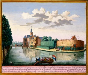 Uitzicht op Marquette House, Kennemerland, uit Het Zeganpralent Kennemerlant door Hendrick de Leth en Matthias Brouerius Van Nidek, gepubliceerd ca. 1700-30