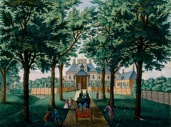 Huis Westerhout, uit Het Zeganpralent Kennemerlant door Hendrick de Leth en Matthias Brouerius Van Nidek, gepubliceerd ca. 1700-1730