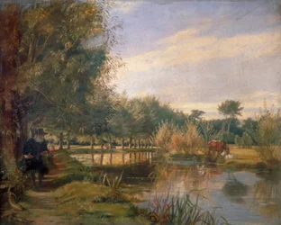 Izaak Walton aan het vissen