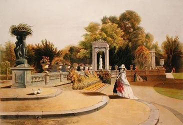Het terras, Trentham Hall Gardens, uit 
