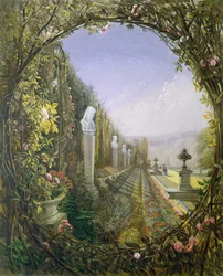 Het tralieraam, Trentham Hall Gardens, uit 