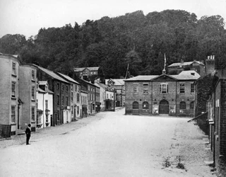 Een straat in Montgomery, Wales, 1924-1926