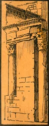 De portiek van het Forum grenzend aan het Hotel du Nord-Pinus, ca. 1920s