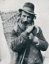 Een Duitse straatventer, Ehningen District, Württemberg, 1912