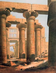 Hal in Karnak, Egypte, 19e eeuw