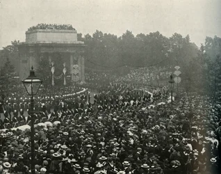 Aankomst van de Canadese Premier De Hon. Wilfrid Laurier bij Hyde Park Corner, 1897
