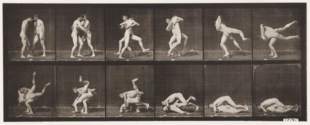 Plaat 347. Worstelen, Grieks-Romeins, 1885