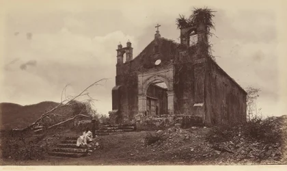 Ruïnes van de kerk van San Miguel, Panama,1877 (foto)