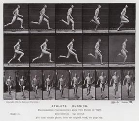 De menselijke figuur in beweging: Atleet, rennend