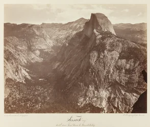 Tissack, South Dome vanaf Glacier Point, Yosemite Valley #73, ca. 1872