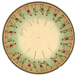 Zoopraxiscope-schijf met boksende mannen, 1893