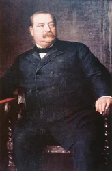 Grover Cleveland (1837-1908) (kleur litho)