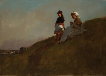 Op de helling (recto); Meisje in het bos (verso)