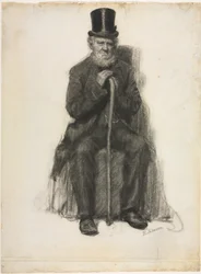 Studie van een oude man (mogelijk een studie voor portret van Peter Folger), c.1886