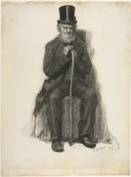 Studie van een oude man Mogelijk een studie voor portret van Peter Folger, c. 1886