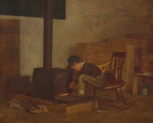 De vroege geleerde, ca. 1865 (olieverf op academiekarton op doek)