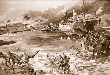 De beroemde landing van de 