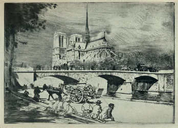 De apsis van de Notre Dame, 1915