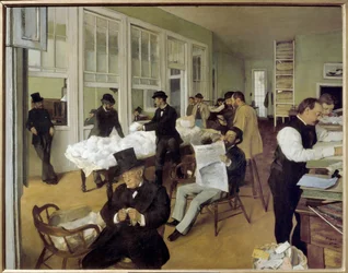 Een Kantoor voor Katoen in New Orleans (of Interieur van een Kantoor van Katoenkopers in New Orleans)