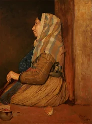 Een Romeinse bedelares, 1857