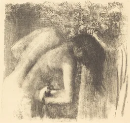 Na het bad La sortie du bain Grand planche, ca. 1891