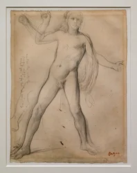 Alexander en benen studie. Rond 1859-1861. Zwarte inkt en grafiet op papier