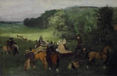Op de renbaan (De races), ca. 1861-62