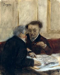 In het café Chateaudun (ca. 1870)