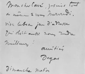 Gesigneerde brief aan Albert Boulanger-Cave
