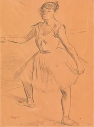 Ballerina Staand bij de Barre