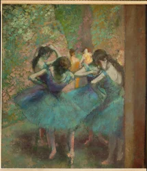 Blauwe dansers (olieverf op doek)