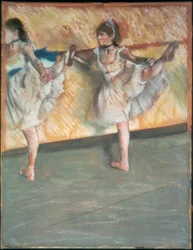 Dansers aan de barre