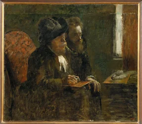 Dubbelportret van Marcellin Desboutin en Ludovic Lepic (olieverf op doek)