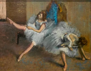 In een repetitieruimte (detail). 1890-1892. Olie op doek.